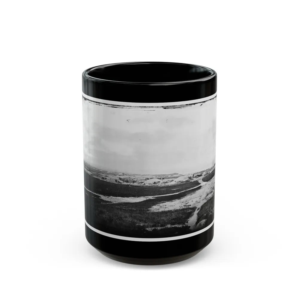 Morris Island, South Carolina. First Parallel (U.S. Civil War) Black Coffee Mug-15oz-Go Mug Yourself