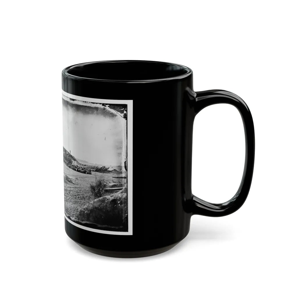 Morris Island, South Carolina. Fort Putnam, Formerly Confederate Battery Gregg (U.S. Civil War) Black Coffee Mug-Go Mug Yourself