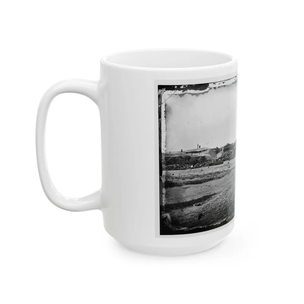 Morris Island, South Carolina. Fort Putnam, Formerly Confederate Battery Gregg (U.S. Civil War) White Coffee Mug-Go Mug Yourself