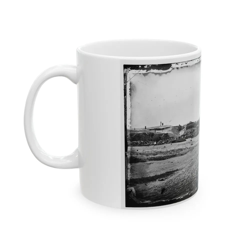 Morris Island, South Carolina. Fort Putnam, Formerly Confederate Battery Gregg (U.S. Civil War) White Coffee Mug-Go Mug Yourself