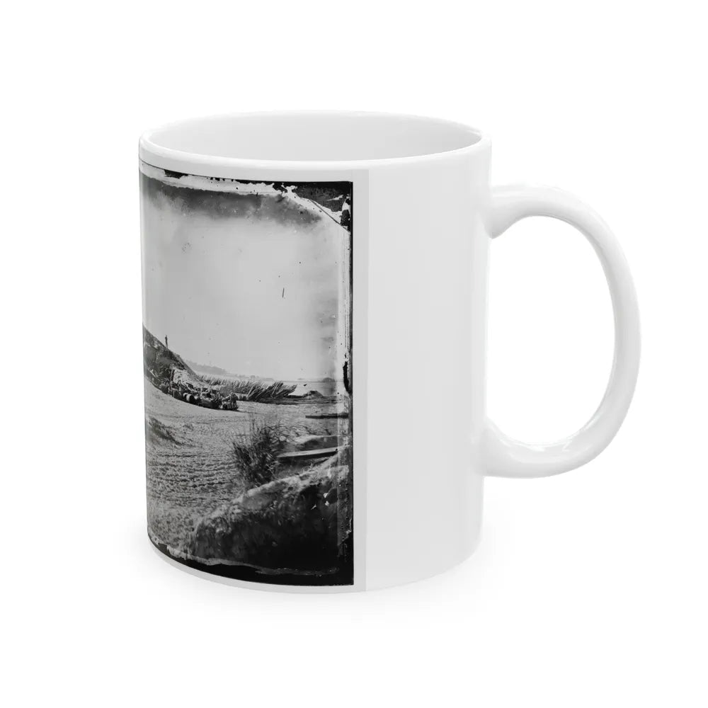 Morris Island, South Carolina. Fort Putnam, Formerly Confederate Battery Gregg (U.S. Civil War) White Coffee Mug-Go Mug Yourself