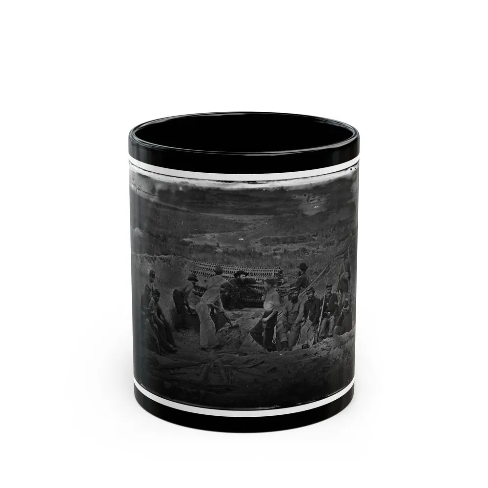 Morris Island, South Carolina. Full Sap (U.S. Civil War) Black Coffee Mug-11oz-Go Mug Yourself