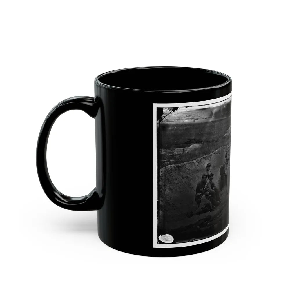 Morris Island, South Carolina. Full Sap (U.S. Civil War) Black Coffee Mug-Go Mug Yourself