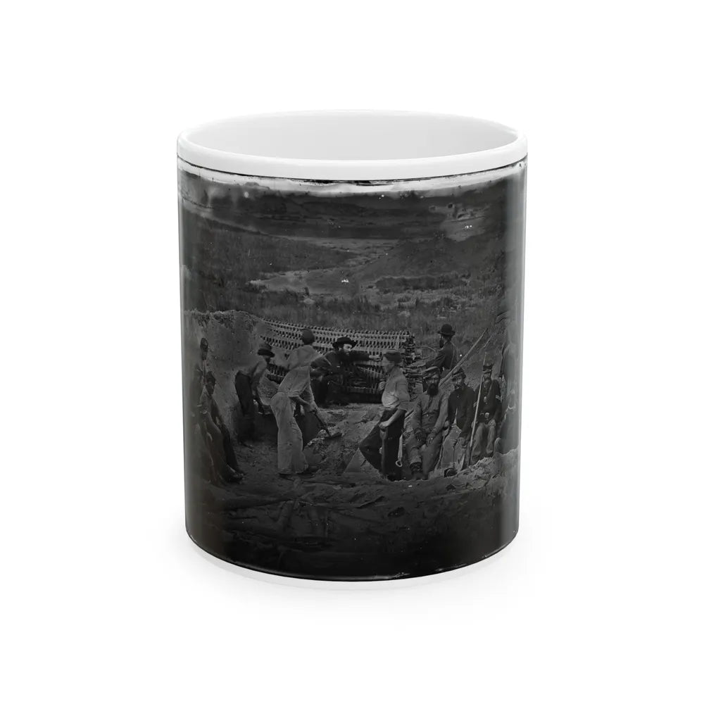 Morris Island, South Carolina. Full Sap (U.S. Civil War) White Coffee Mug-11oz-Go Mug Yourself