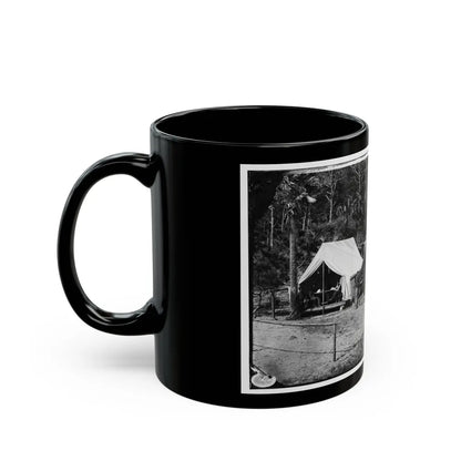 Morris Island, South Carolina. General Quincy A. Gillmore In Front Of His Tent 001 (U.S. Civil War) Black Coffee Mug-Go Mug Yourself