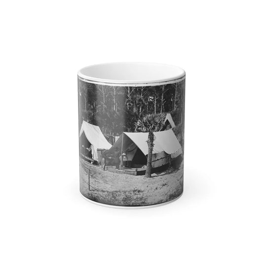 Morris Island, South Carolina. General Quincy A. Gillmore in Front of His Tent 001 (U.S. Civil War) Color Changing Coffee Mug 11oz-11oz-Go Mug Yourself