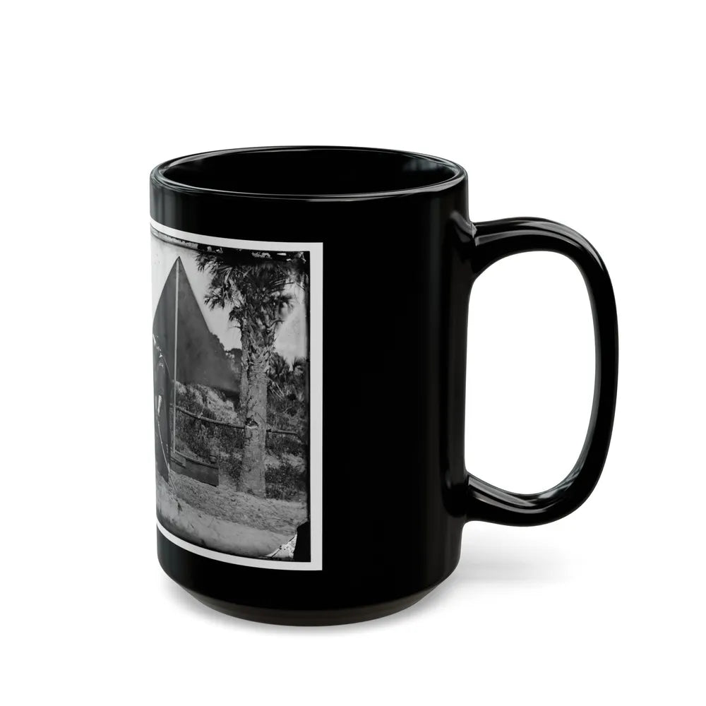 Morris Island, South Carolina. General Quincy A. Gillmore In Front Of His Tent (U.S. Civil War) Black Coffee Mug-Go Mug Yourself