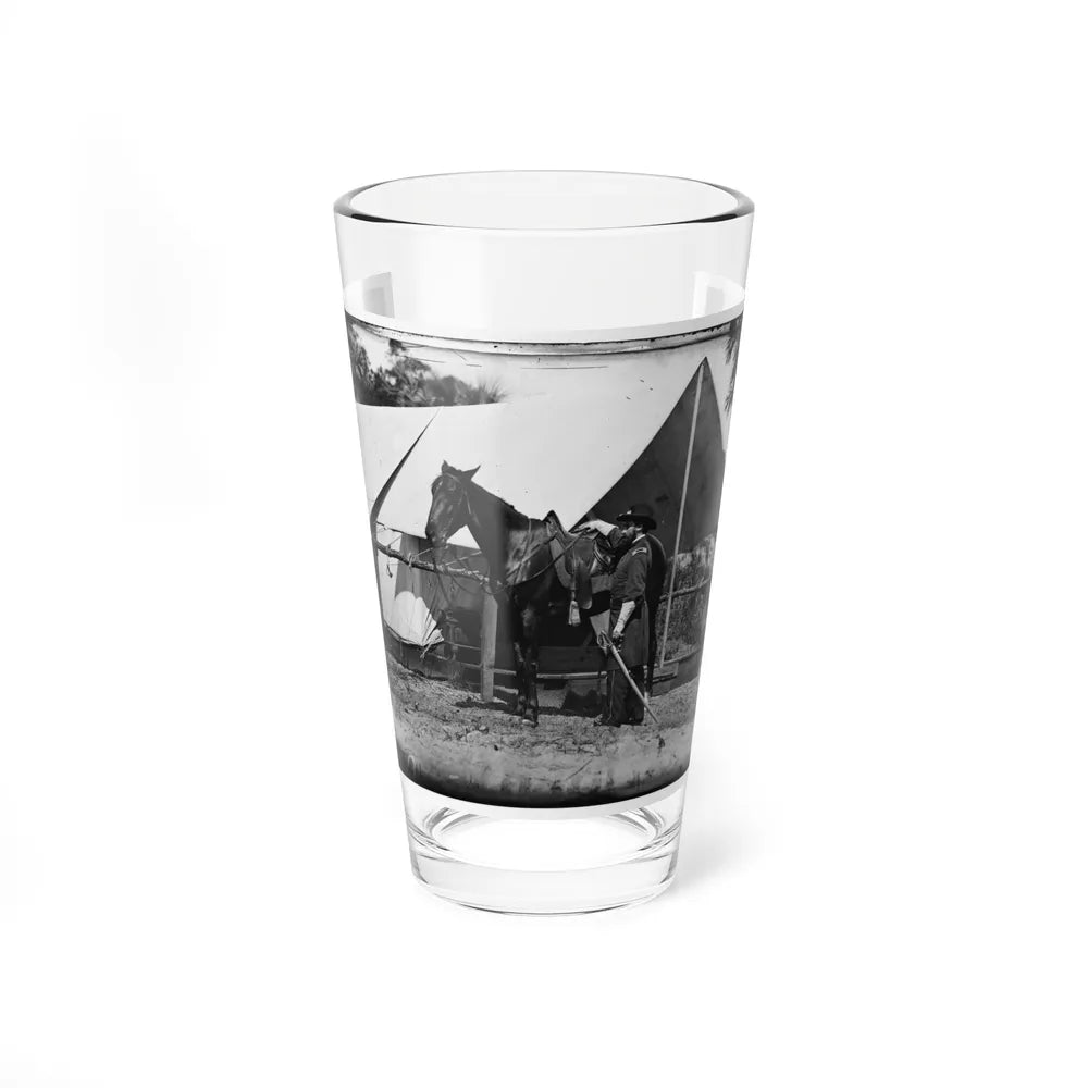 Morris Island, South Carolina. General Quincy A. Gillmore In Front Of His Tent (U.S. Civil War) Pint Glass 16oz-16oz-Go Mug Yourself