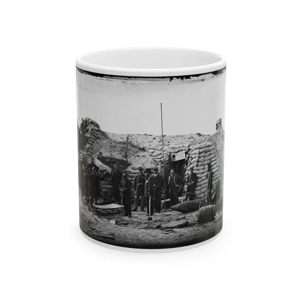 Morris Island, South Carolina. Headquarters Of Field Officer Of The Trenches. Second Parallel (U.S. Civil War) White Coffee Mug-11oz-Go Mug Yourself