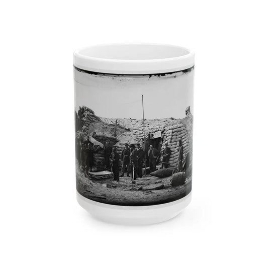 Morris Island, South Carolina. Headquarters Of Field Officer Of The Trenches. Second Parallel (U.S. Civil War) White Coffee Mug-15oz-Go Mug Yourself