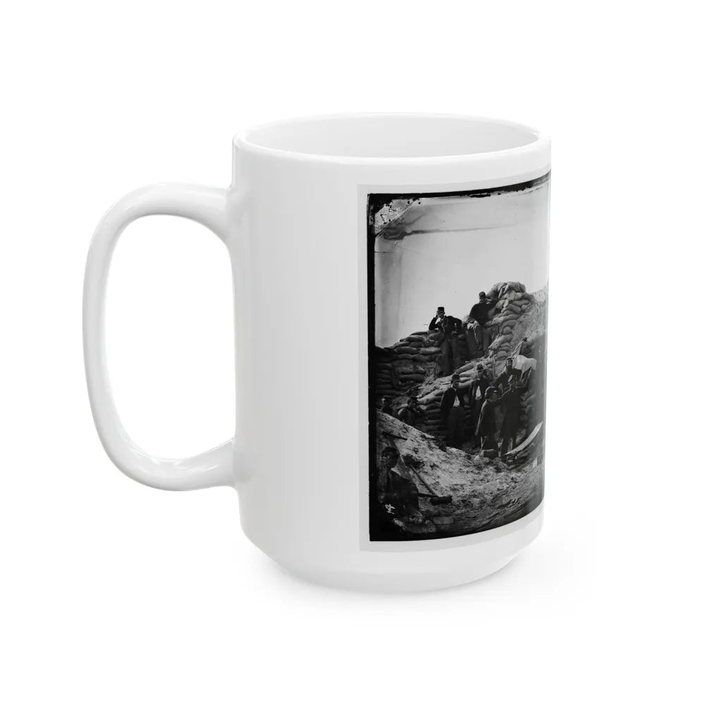 Morris Island, South Carolina. Headquarters Of Field Officer Of The Trenches. Second Parallel (U.S. Civil War) White Coffee Mug-Go Mug Yourself