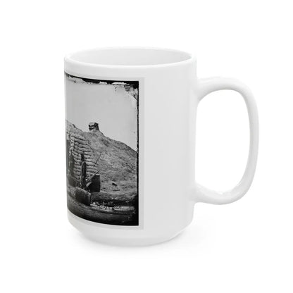 Morris Island, South Carolina. Headquarters Of Field Officer Of The Trenches. Second Parallel (U.S. Civil War) White Coffee Mug-Go Mug Yourself