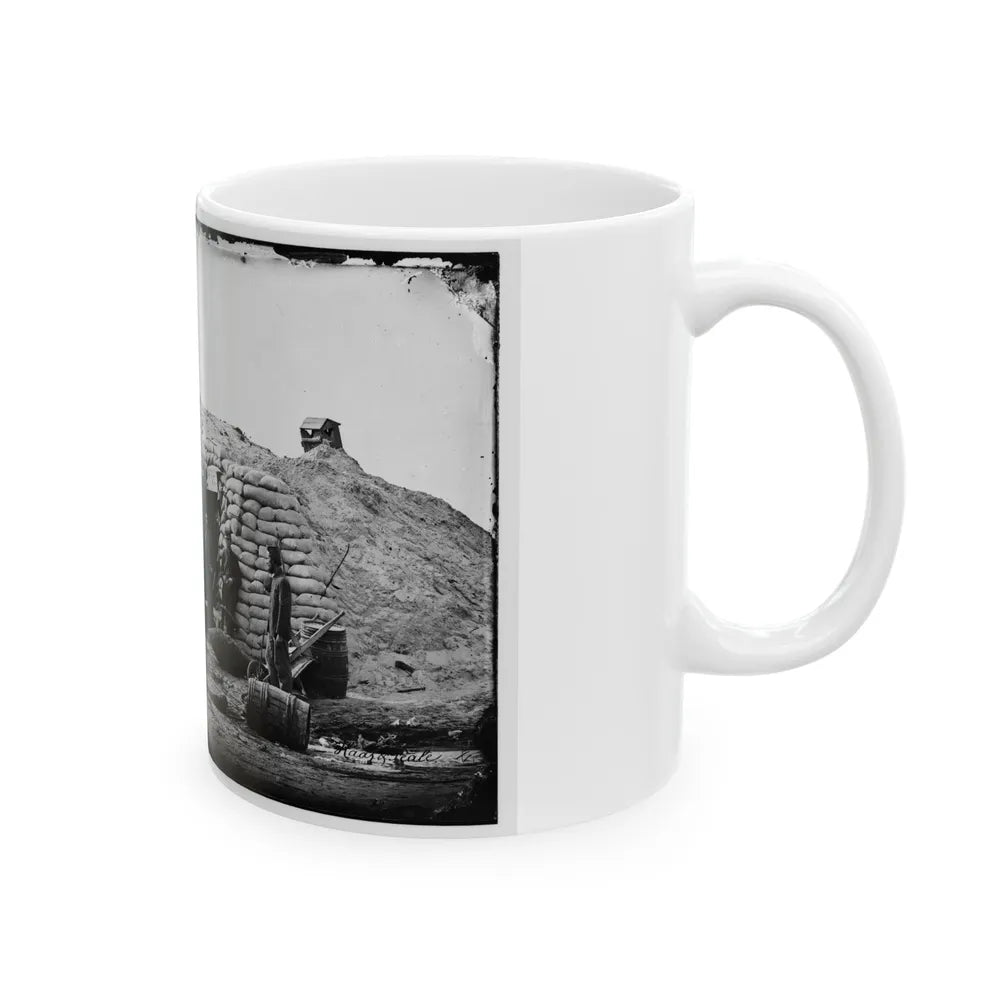 Morris Island, South Carolina. Headquarters Of Field Officer Of The Trenches. Second Parallel (U.S. Civil War) White Coffee Mug-Go Mug Yourself