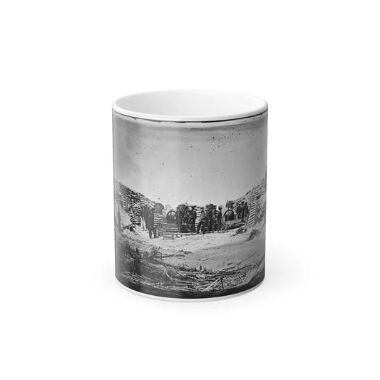 Morris Island, South Carolina. Naval Battery. Two 8-Inch Parrot Rifles. Breaching Battery Against Fort Sumter (U.S. Civil War) Color Changing Coffee Mug 11oz-11oz-Go Mug Yourself