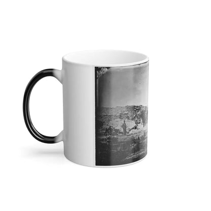 Morris Island, South Carolina. Naval Battery. Two 8-Inch Parrot Rifles. Breaching Battery Against Fort Sumter (U.S. Civil War) Color Changing Coffee Mug 11oz-Go Mug Yourself