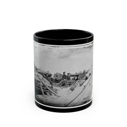 Morris Island, South Carolina. Naval Battery. Two 80-Pounder Whitworths. Breaching Battery Against Fort Sumpter (U.S. Civil War) Black Coffee Mug-11oz-Go Mug Yourself