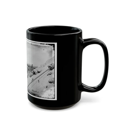 Morris Island, South Carolina. Naval Battery. Two 80-Pounder Whitworths. Breaching Battery Against Fort Sumpter (U.S. Civil War) Black Coffee Mug-Go Mug Yourself