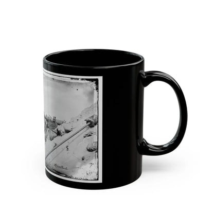 Morris Island, South Carolina. Naval Battery. Two 80-Pounder Whitworths. Breaching Battery Against Fort Sumpter (U.S. Civil War) Black Coffee Mug-Go Mug Yourself
