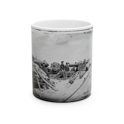 Morris Island, South Carolina. Naval Battery. Two 80-Pounder Whitworths. Breaching Battery Against Fort Sumpter (U.S. Civil War) White Coffee Mug-11oz-Go Mug Yourself