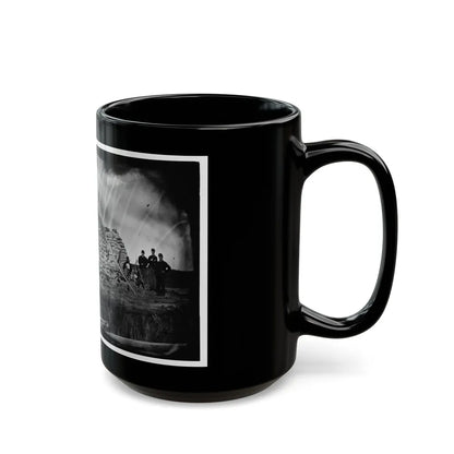 Morris Island, South Carolina. The Marsh Battery Or Swamp Angel After The Explosion, August 22, 1863 (U.S. Civil War) Black Coffee Mug-Go Mug Yourself