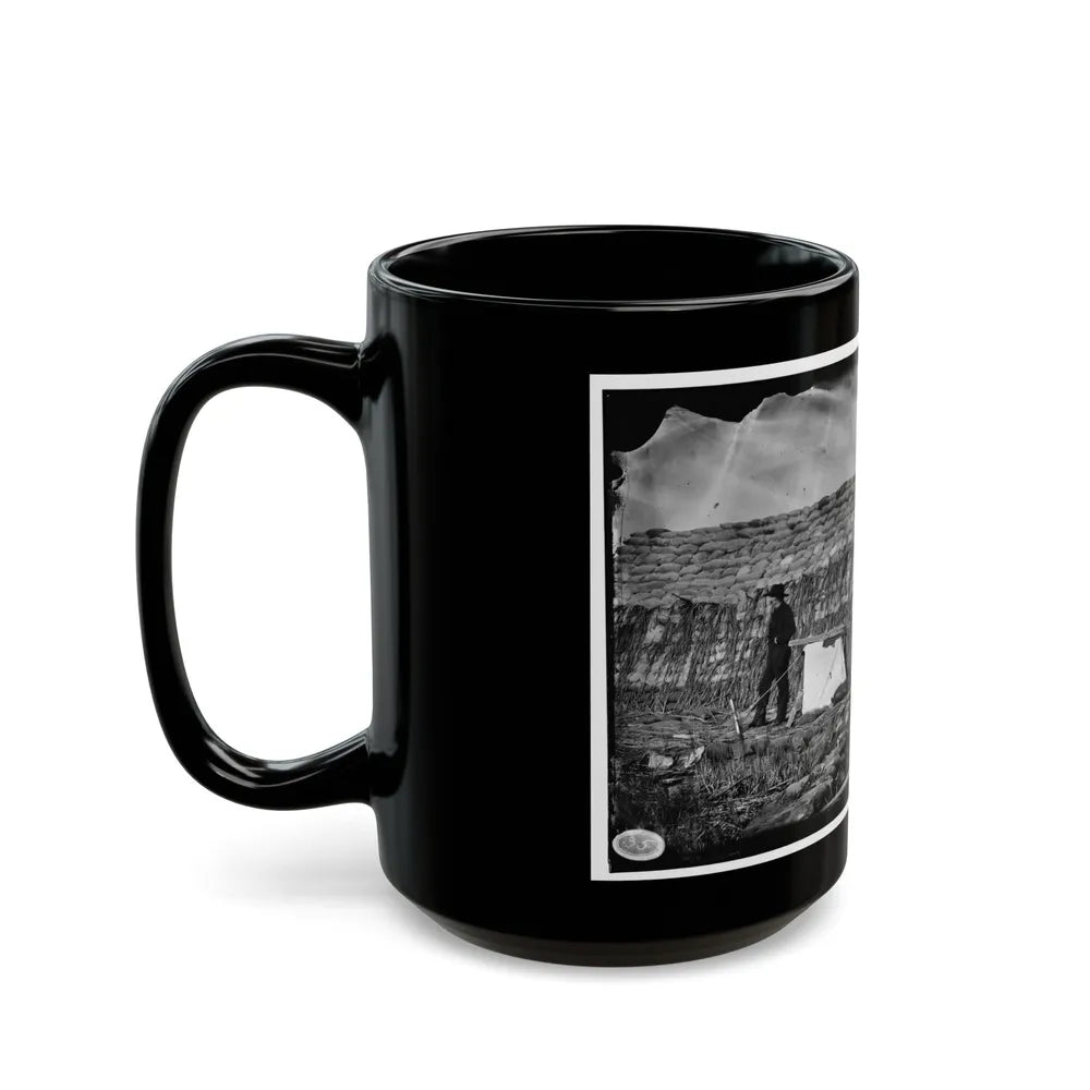 Morris Island, South Carolina. The Marsh Battery Or Swamp Angel After The Explosion, August 22, 1863 (U.S. Civil War) Black Coffee Mug-Go Mug Yourself