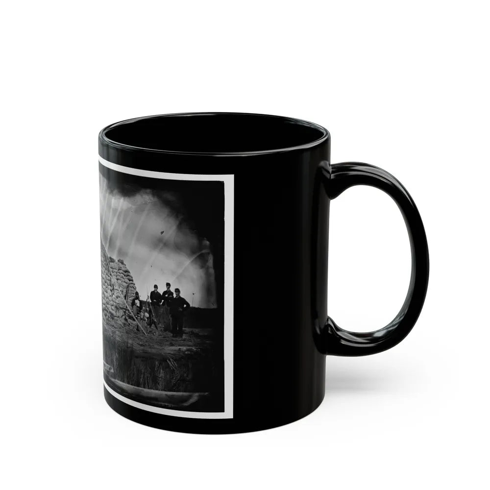 Morris Island, South Carolina. The Marsh Battery Or Swamp Angel After The Explosion, August 22, 1863 (U.S. Civil War) Black Coffee Mug-Go Mug Yourself