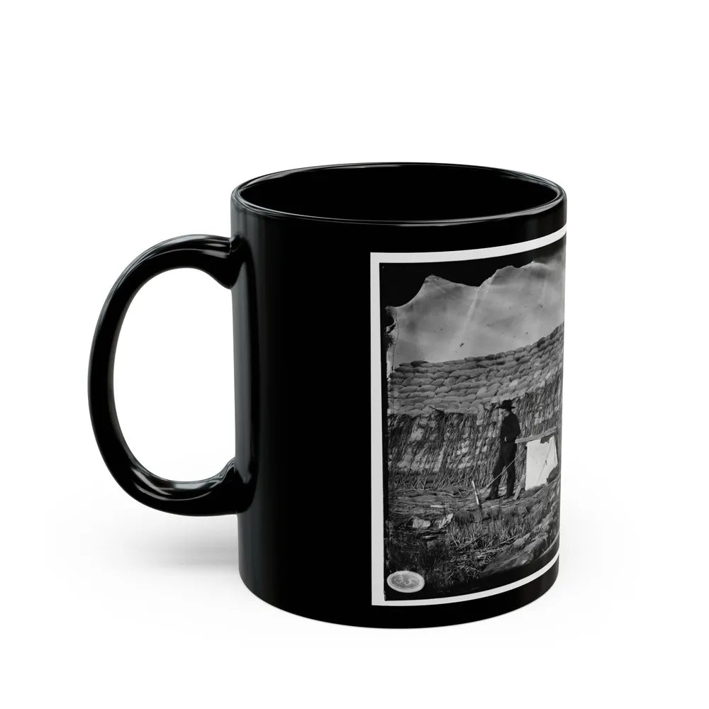 Morris Island, South Carolina. The Marsh Battery Or Swamp Angel After The Explosion, August 22, 1863 (U.S. Civil War) Black Coffee Mug-Go Mug Yourself