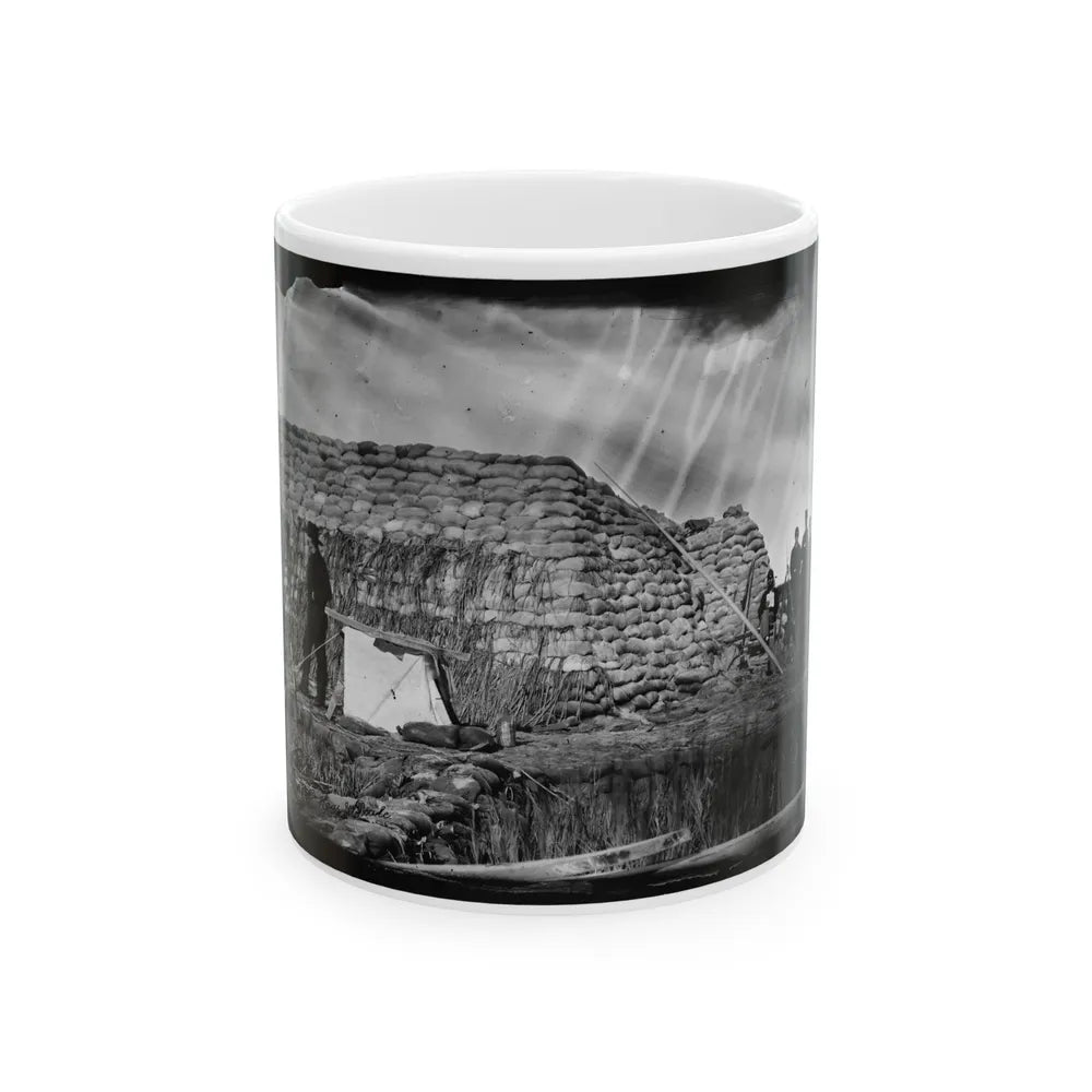 Morris Island, South Carolina. The Marsh Battery Or Swamp Angel After The Explosion, August 22, 1863 (U.S. Civil War) White Coffee Mug-11oz-Go Mug Yourself