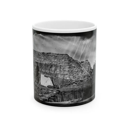 Morris Island, South Carolina. The Marsh Battery Or Swamp Angel After The Explosion, August 22, 1863 (U.S. Civil War) White Coffee Mug-11oz-Go Mug Yourself