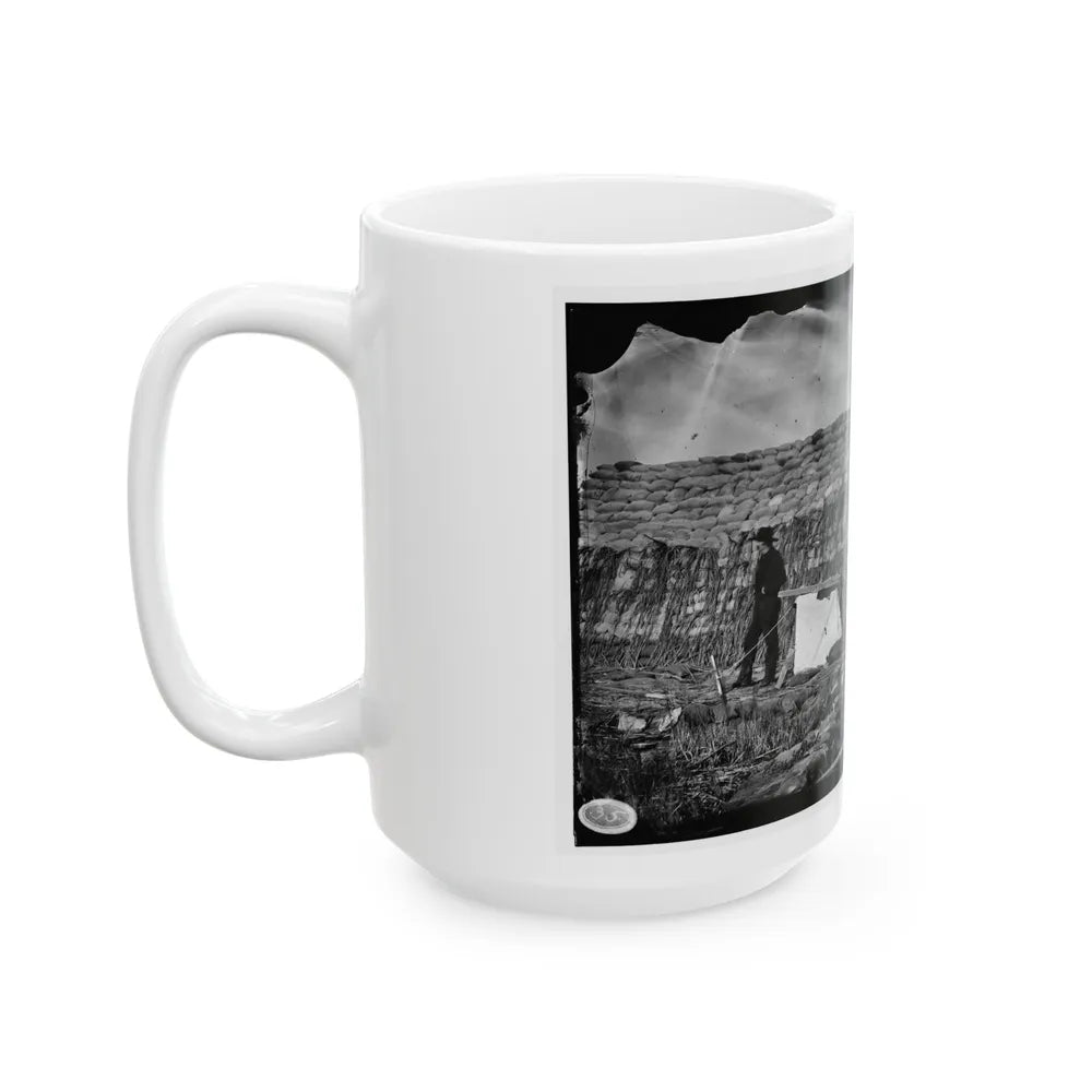 Morris Island, South Carolina. The Marsh Battery Or Swamp Angel After The Explosion, August 22, 1863 (U.S. Civil War) White Coffee Mug-Go Mug Yourself