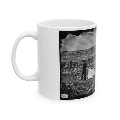 Morris Island, South Carolina. The Marsh Battery Or Swamp Angel After The Explosion, August 22, 1863 (U.S. Civil War) White Coffee Mug-Go Mug Yourself