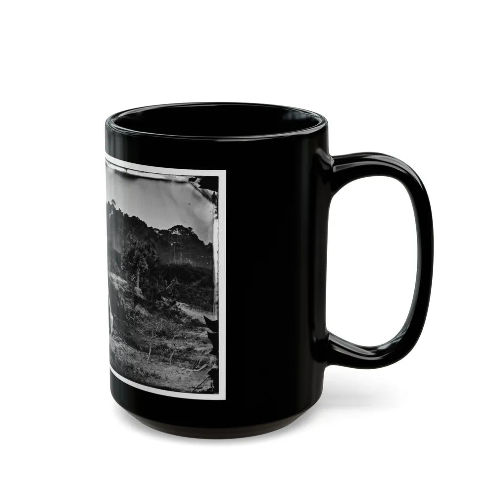 Morris Island, South Carolina. Two Men In Front Of Tent (U.S. Civil War) Black Coffee Mug-Go Mug Yourself