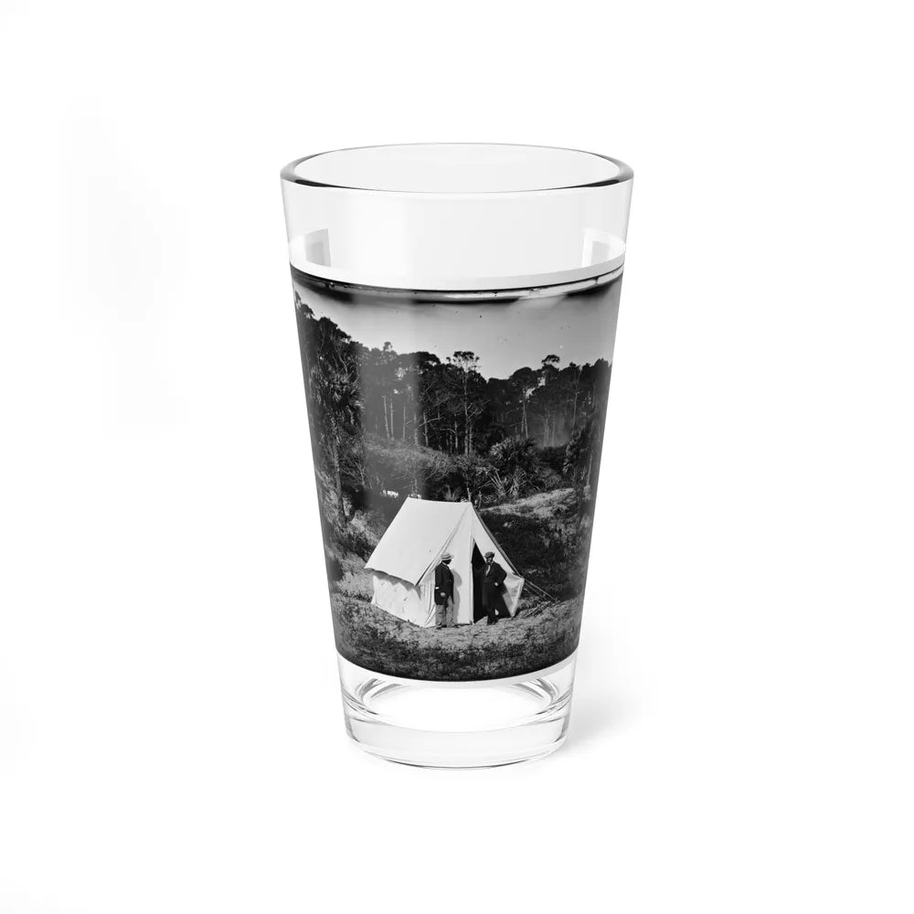 Morris Island, South Carolina. Two Men In Front Of Tent (U.S. Civil War) Pint Glass 16oz-16oz-Go Mug Yourself