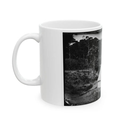 Morris Island, South Carolina. Two Men In Front Of Tent (U.S. Civil War) White Coffee Mug-Go Mug Yourself