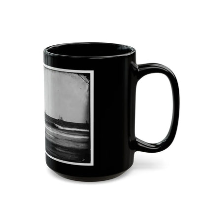 Morris Island, South Carolina. U.S. Fleet Offshore (U.S. Civil War) Black Coffee Mug-Go Mug Yourself