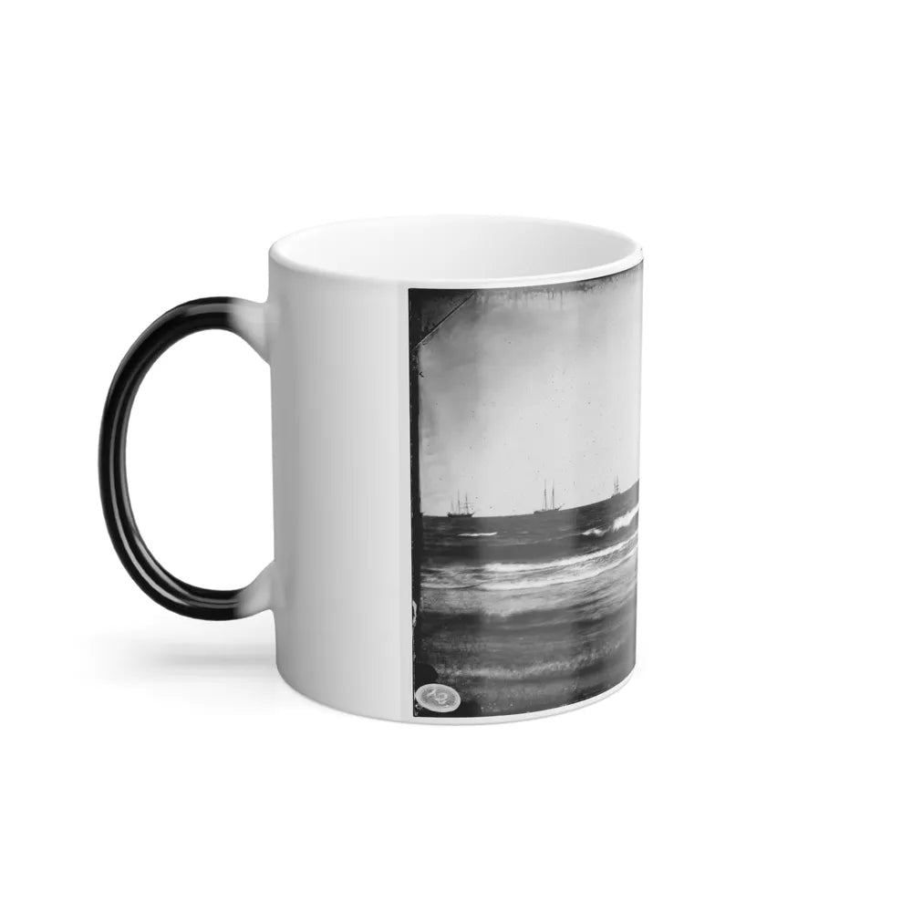 Morris Island, South Carolina. U.S. Fleet Offshore (U.S. Civil War) Color Changing Coffee Mug 11oz-Go Mug Yourself