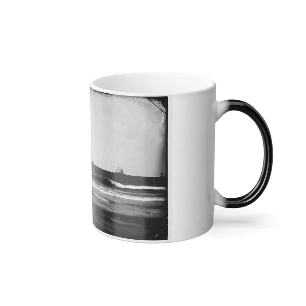 Morris Island, South Carolina. U.S. Fleet Offshore (U.S. Civil War) Color Changing Coffee Mug 11oz-Go Mug Yourself