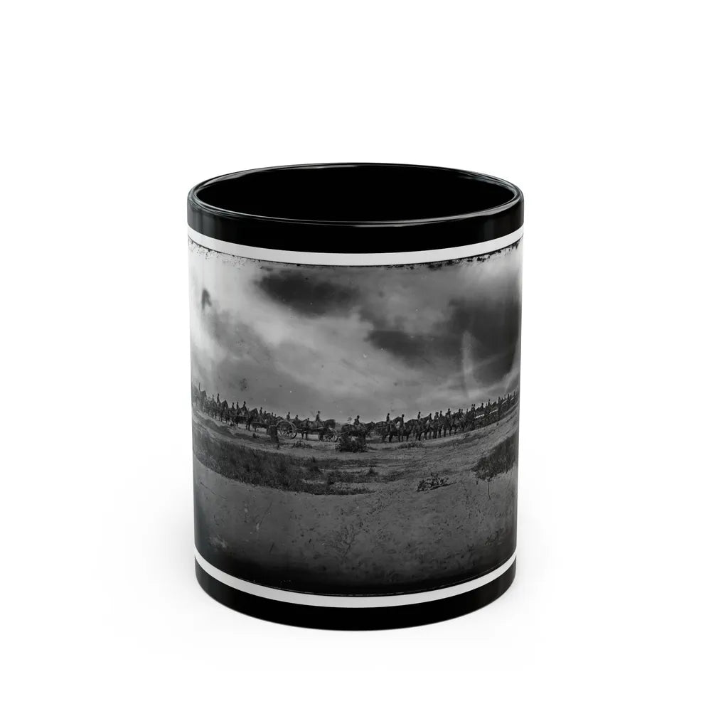 Morris Island, South Carolina. Unidentified Artillery Unit (U.S. Civil War) Black Coffee Mug-11oz-Go Mug Yourself