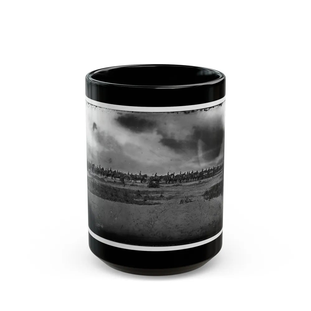 Morris Island, South Carolina. Unidentified Artillery Unit (U.S. Civil War) Black Coffee Mug-15oz-Go Mug Yourself