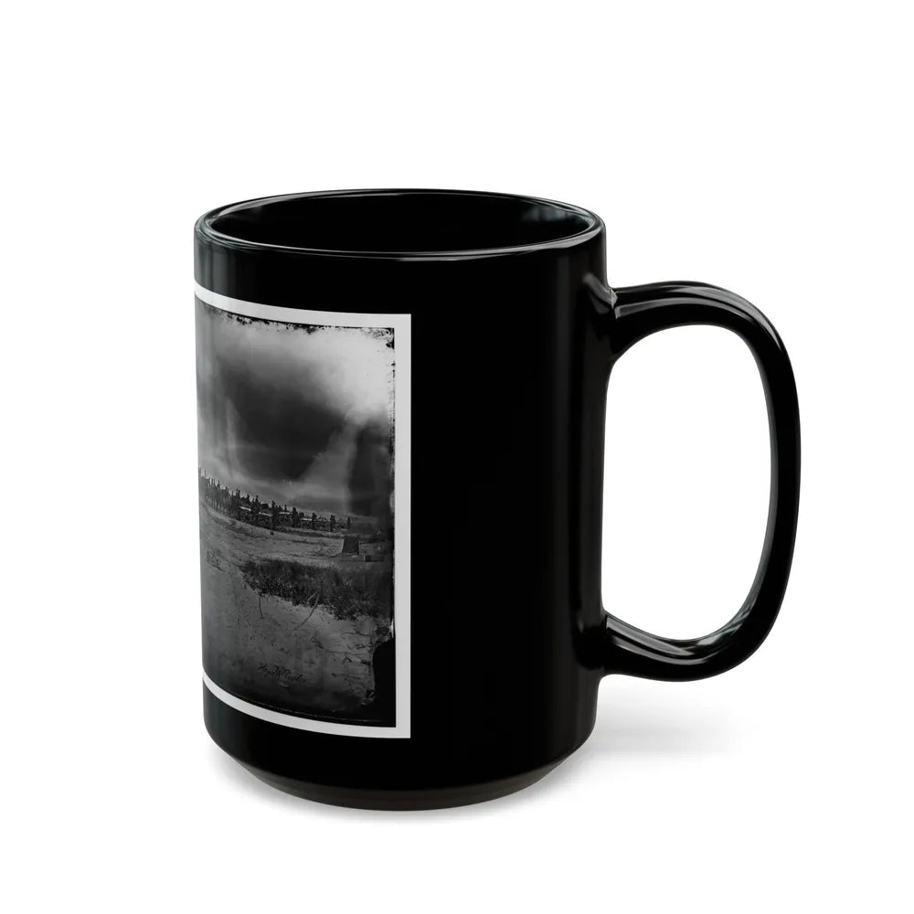 Morris Island, South Carolina. Unidentified Artillery Unit (U.S. Civil War) Black Coffee Mug-Go Mug Yourself