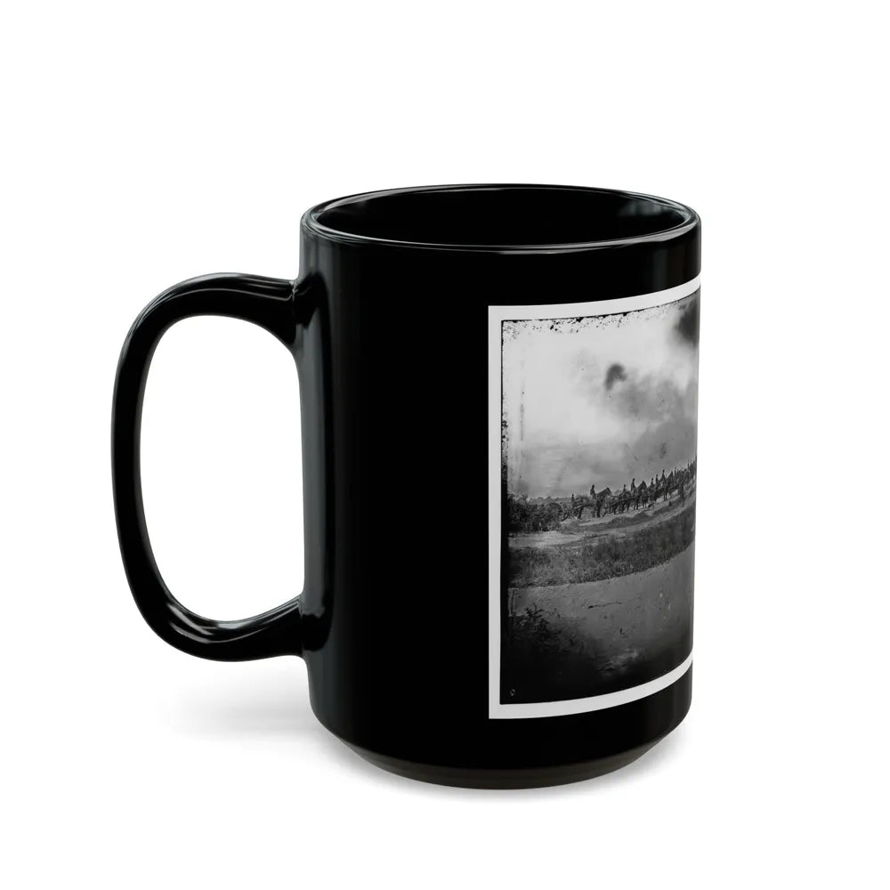 Morris Island, South Carolina. Unidentified Artillery Unit (U.S. Civil War) Black Coffee Mug-Go Mug Yourself