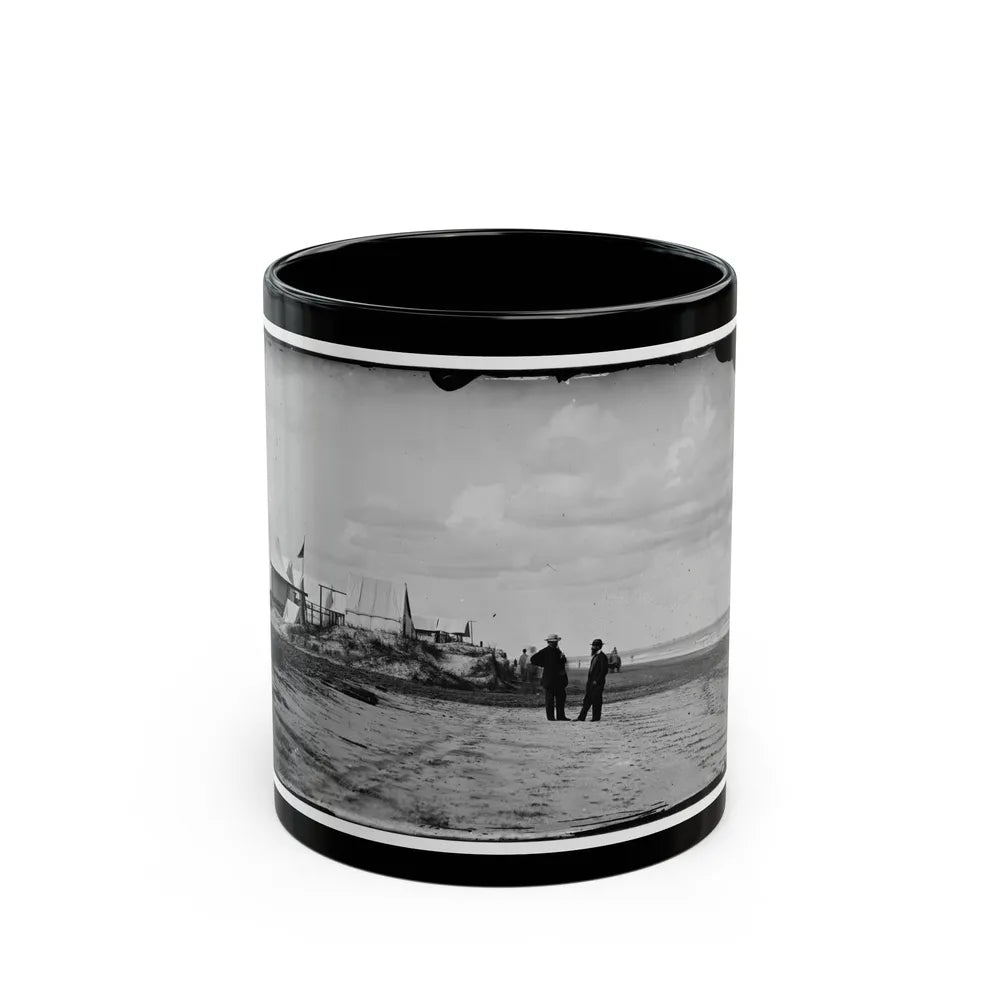 Morris Island, South Carolina. Unidentified Camp 001 (U.S. Civil War) Black Coffee Mug-11oz-Go Mug Yourself