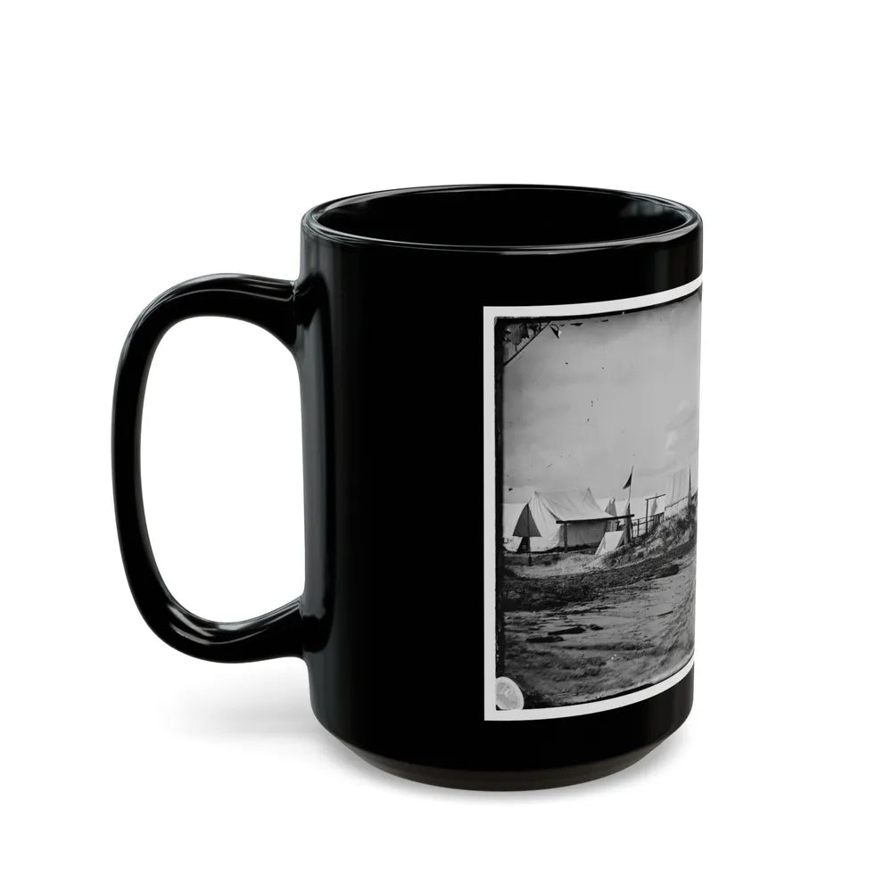 Morris Island, South Carolina. Unidentified Camp 001 (U.S. Civil War) Black Coffee Mug-Go Mug Yourself