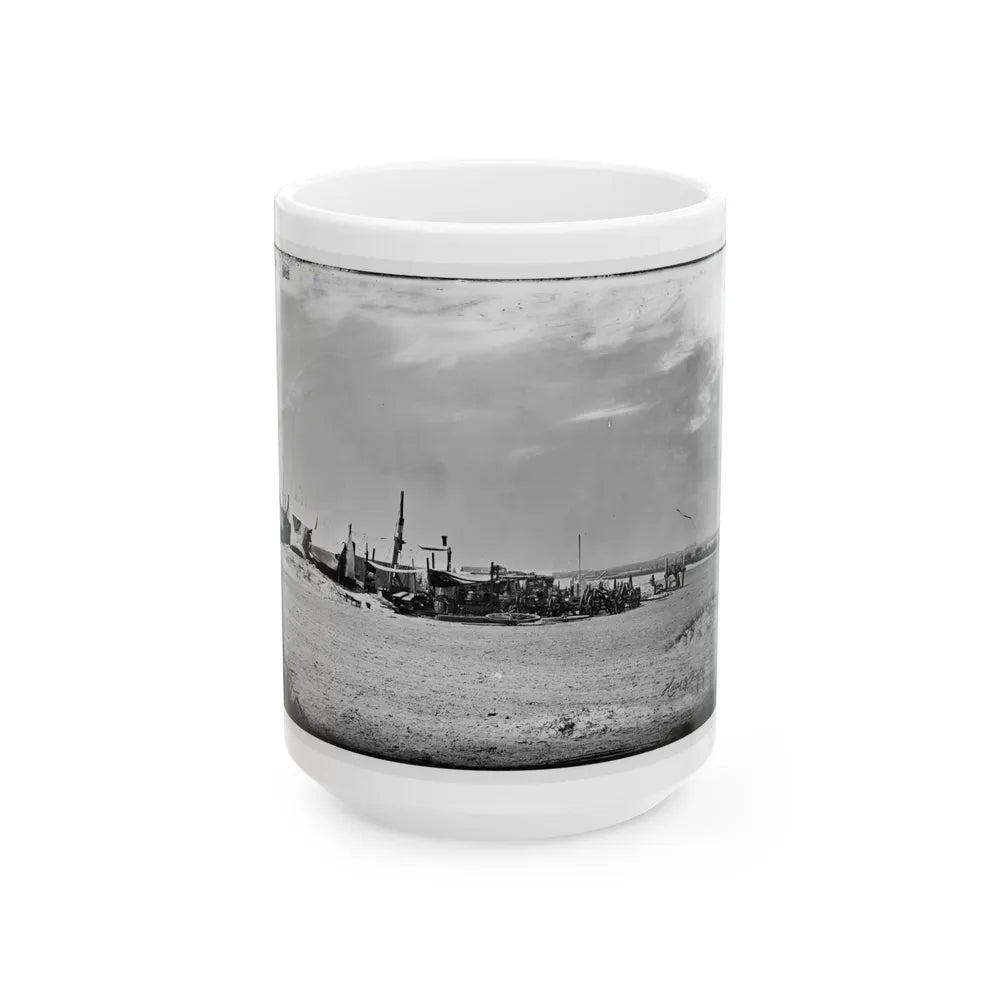 Morris Island, South Carolina. Unidentified Camp 003 (U.S. Civil War) White Coffee Mug-15oz-Go Mug Yourself