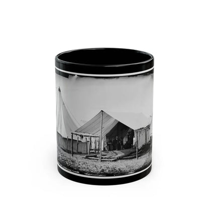 Morris Island, South Carolina. Unidentified Camp Scene (U.S. Civil War) Black Coffee Mug-11oz-Go Mug Yourself