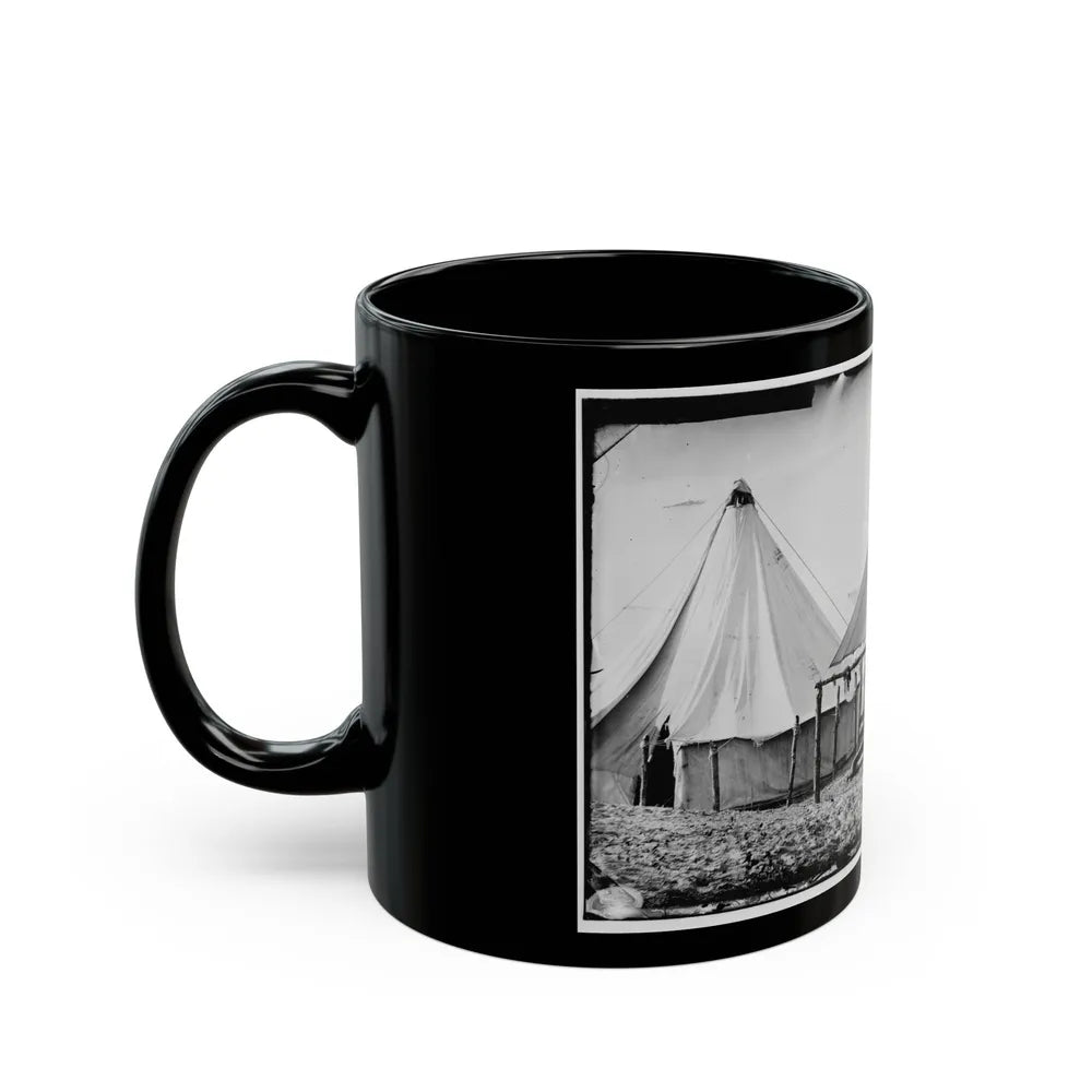 Morris Island, South Carolina. Unidentified Camp Scene (U.S. Civil War) Black Coffee Mug-Go Mug Yourself