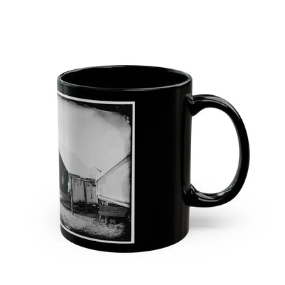 Morris Island, South Carolina. Unidentified Camp Scene (U.S. Civil War) Black Coffee Mug-Go Mug Yourself