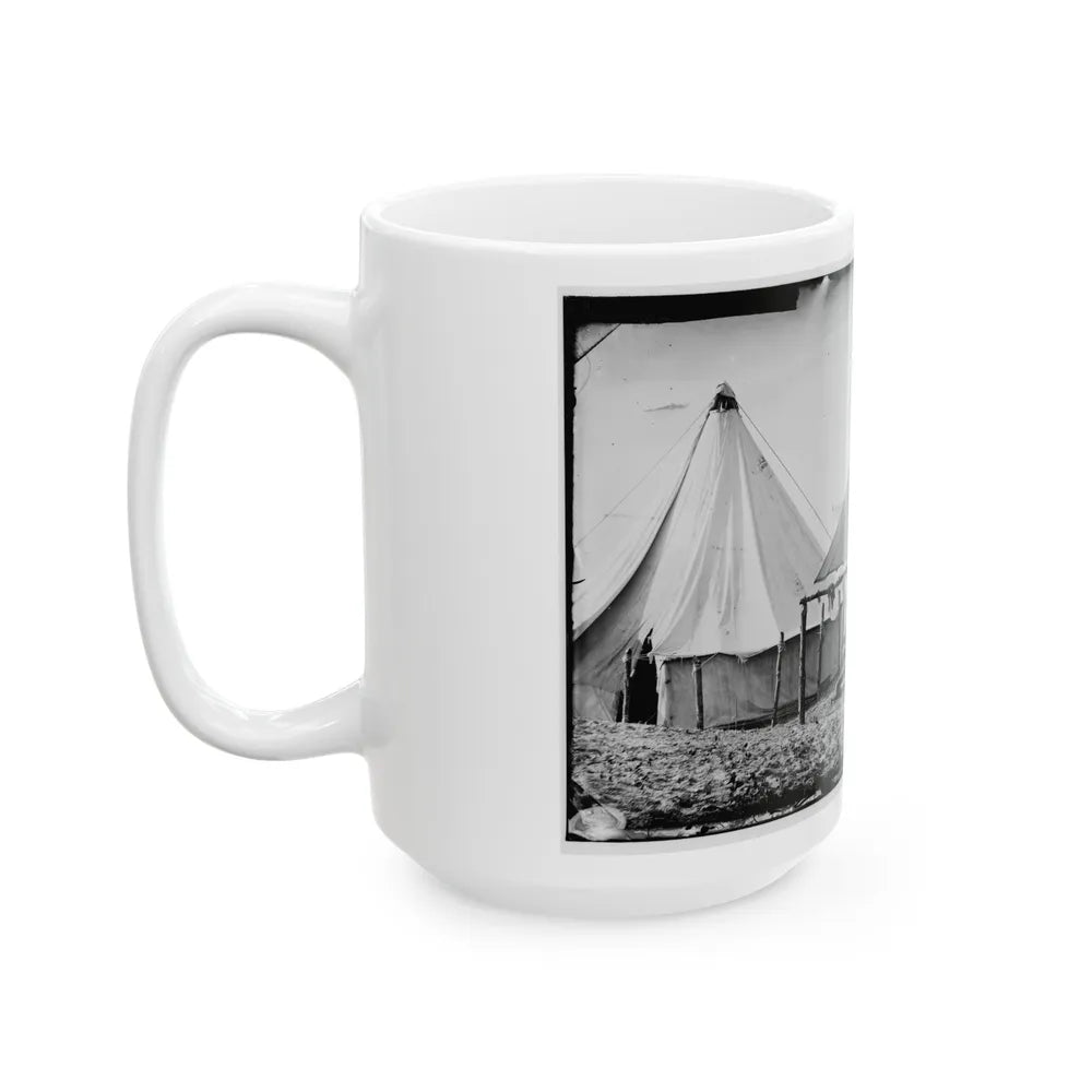 Morris Island, South Carolina. Unidentified Camp Scene (U.S. Civil War) White Coffee Mug-Go Mug Yourself