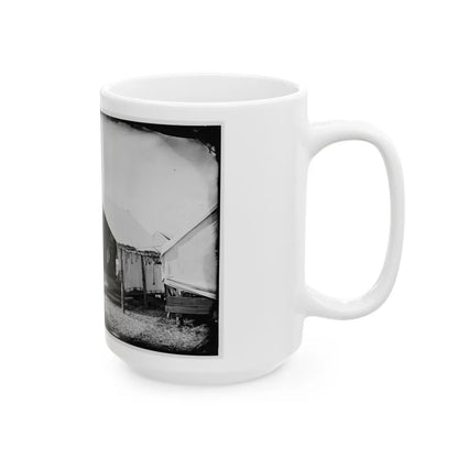 Morris Island, South Carolina. Unidentified Camp Scene (U.S. Civil War) White Coffee Mug-Go Mug Yourself