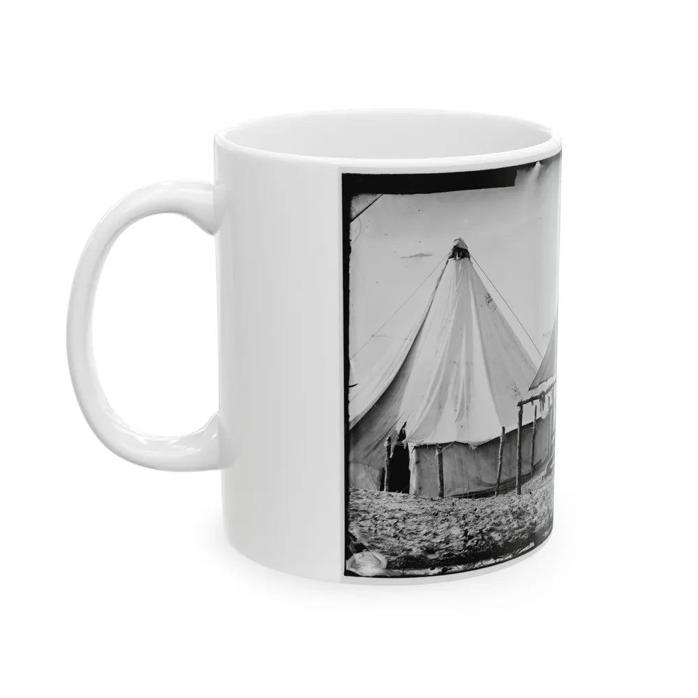 Morris Island, South Carolina. Unidentified Camp Scene (U.S. Civil War) White Coffee Mug-Go Mug Yourself